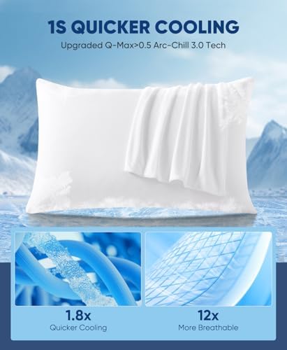 LUXEAR Cooling Pillow Cases for Hot Sleepers, King Size - Image 2