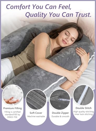Meiz Question Mark Body Pillow for Adults & Couples, Full Body Support for Side - Image 4