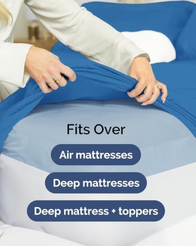 CGK Linens 2 Pack Extra Deep Cal King Fitted Sheets - Image 7