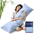 MR&HM Body Pillow Pillowcase 1pc, Cooling & Breathable, Light Blue by MRHM