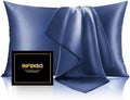 INFIIXSO Silk Pillow Cases 2 Pack, Standard Size, Hidden Zipper by INFIIXSO