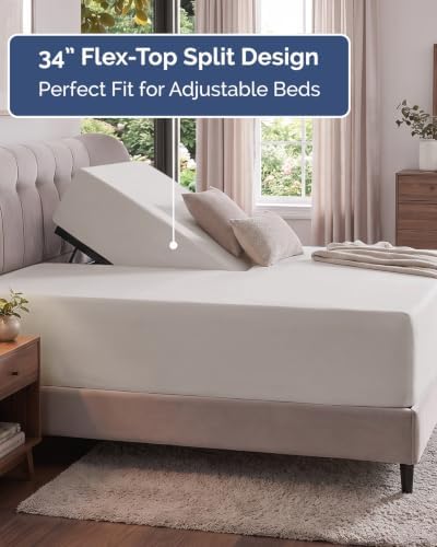 CGK Linens Extra Deep Flex Top Split Head King Fitted Sheet - Image 3