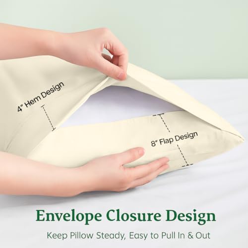 Cotton Delight Organic Cotton Body Pillow Cover 20x54 – 600 Thread Count Sateen - Image 3