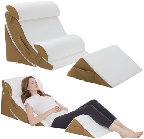 Wedge Pillow Set for After Surgery – 5PCS Orthopedic Bed Wedge Pillow Set for by Unknown
