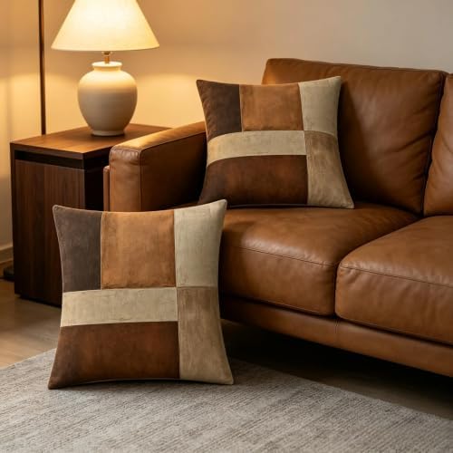 Wabi Sabi Abstract Block Throw Pillow Covers 18x18 Set of 2 - Image 4