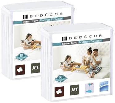 Bedecor 2 Packs Twin Mattress Protector Deep Pocket to 18" by Bedecor