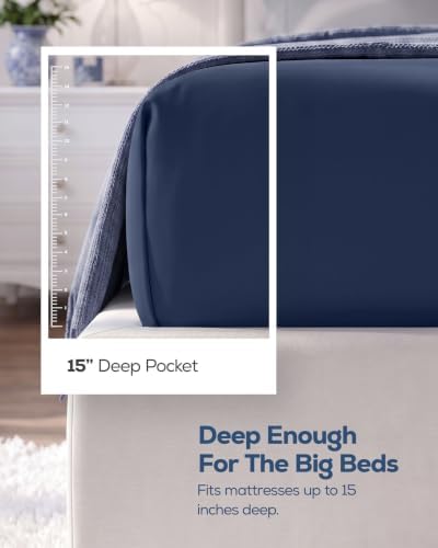 Queen Fitted Sheet, Ultra Soft Fits Up to 15 Inch Deep Pocket - Image 2