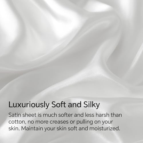 BEDELITE Satin Sheets Queen Size Bed Set, 4 Pieces - Image 3