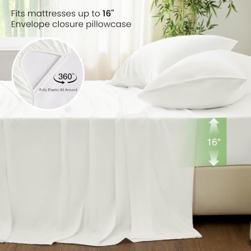 Love's cabin 4 Piece Full Size Sheet Set, 100% Rayon Derived from Bamboo - Image 4