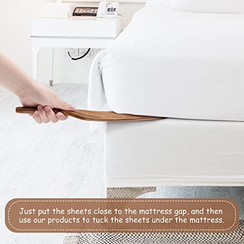 NiHome Teak Wood Mattress Lifter & Bed Sheet Tucker, Bed Making Tool - Image 5