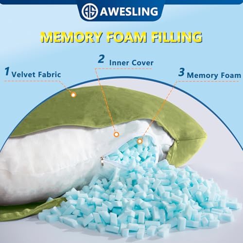 Shredded Memory Foam U Shaped Pregnancy Pillow - Image 4