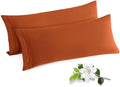Horbaunal Microfiber Body Pillow Covers, Burnt Orange, 2 Pack by Horbaunal