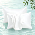 Bamboo Viscose Zipper Pillow Cases Standard Size Set of 2 by ShunjieHome