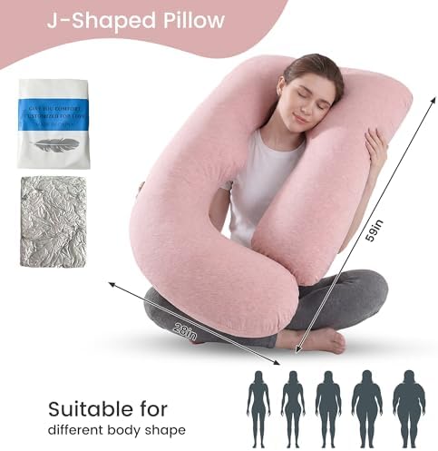 Jcickt Pregnancy Pillow for Sleeping, 59 inch Maternity Pillow - Image 6