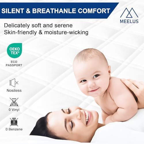 Cal King Mattress Protector Waterproof, Fitted Deep Pocket 8"-21" - Image 4