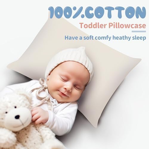 100% Egyptian Cotton Toddler Pillow Cases Set of 4 - Image 4