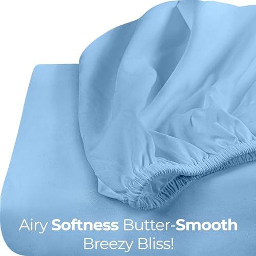 Queen Fitted Sheet, Ultra Soft Fits Up to 15 Inch Deep Pocket, Dutch Blue - Image 6