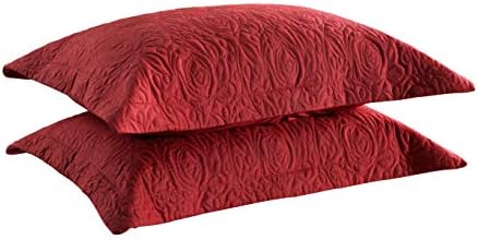 MarCielo 2-Piece Embroidered Pillow Shams, King Decorative Microfiber Pillow by MarCielo