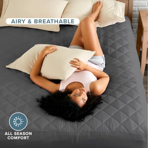 Bare Home Quilted Fitted Mattress Pad - Image 4