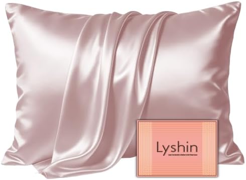 LYSHIN Pink Silk Pillowcase King Size by LYSHINSILKPILLOWCASES