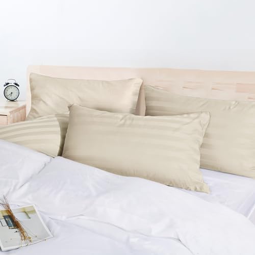 100% Egyptian Cotton Pillow Protectors Set of 2 Queen Size - Image 5