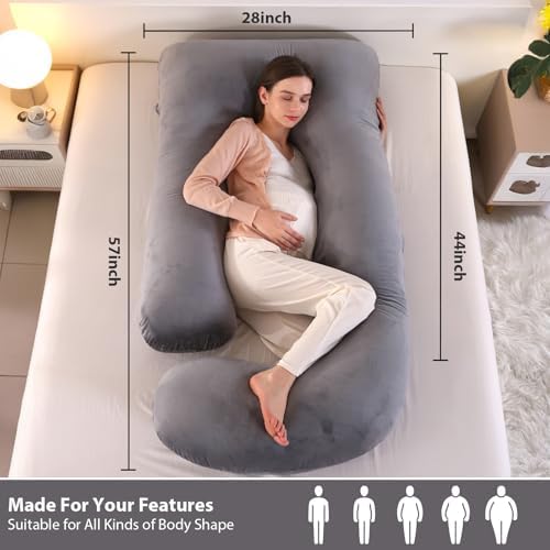 Victostar Pregnancy Pillow, 57 inches U Shaped Maternity Pillow - Image 2