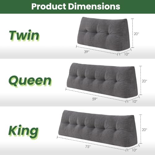 Headboard Pillow Twin, Triangle Bed Wedge Pillow - Image 2