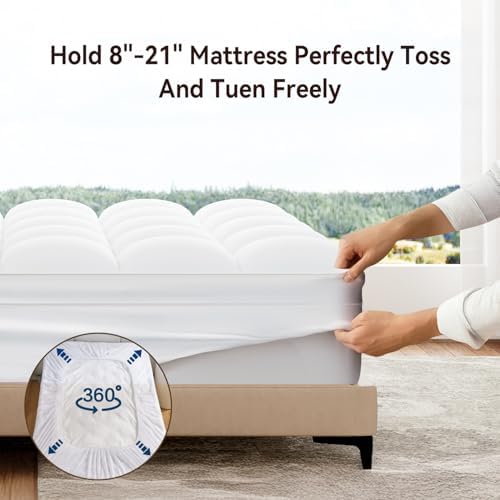 ABENE RV Short King Mattress Topper, Thick Pillow Top Mattress Pad - Image 5