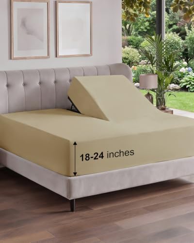 CGK Linens Extra Deep Flex Top Split Head King Fitted Sheet Only by CGKUnlimited