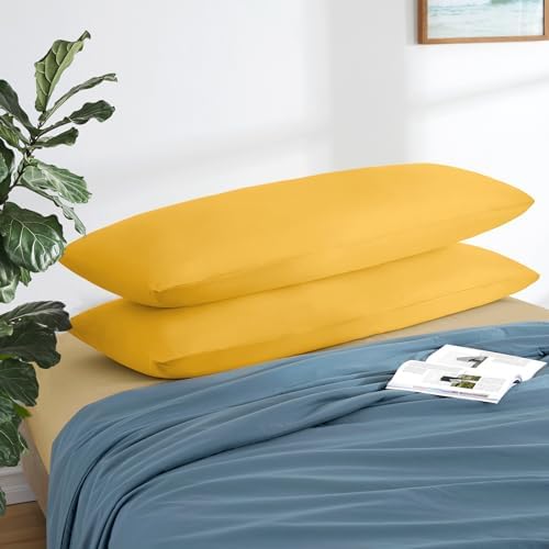MILVOWOC Brushed Microfiber Body Pillowcases, 20 x 55 Inch - Image 3