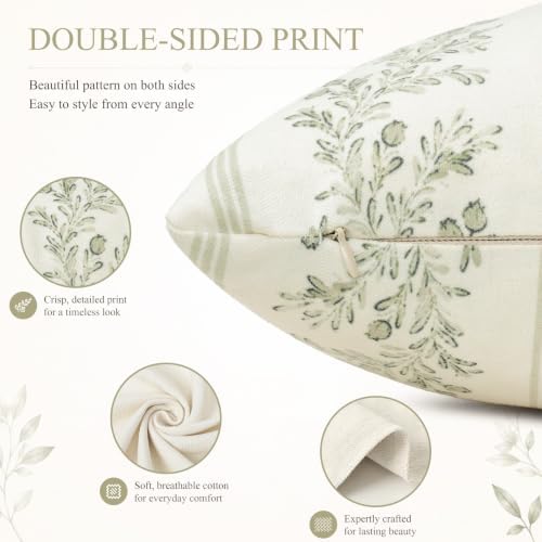 Vintage Floral Lumbar Pillow Covers 14x36 Pack of 1, Double-Sided Botanical - Image 2