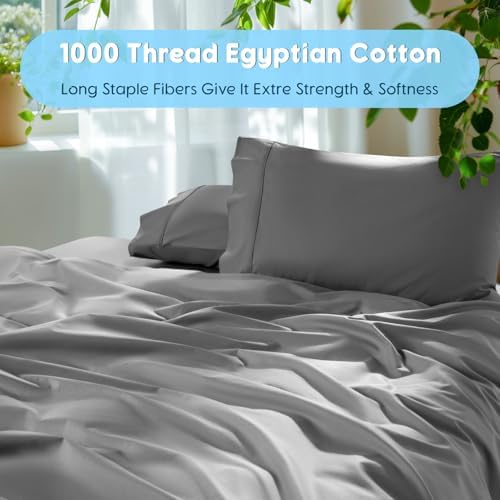 SONORO KATE 1000 Series 100% Egyptian Cotton Sheets, Extra Deep Pocket - Image 3