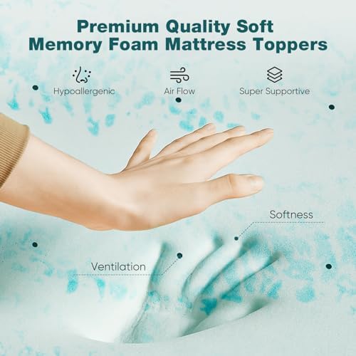 Sweetcrispy Memory Foam Mattress Topper, Twin XL, 4 Inch - Image 3
