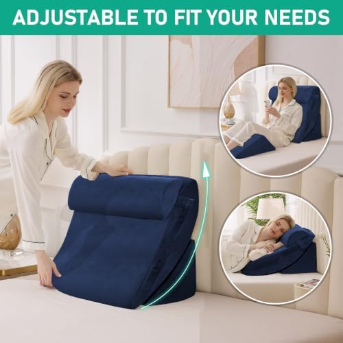4PCS Wedge Pillow Set for After Surgery, Orthopedic Bed Wedge Pillow for Back - Image 4