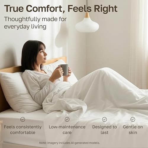 California Design Den 2-Pack Soft 100% Cotton Sateen King Sheet Set - Image 6