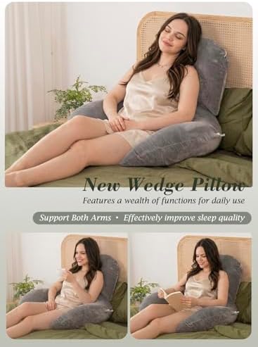 INSEN Wedge Pillow Set for Sleeping and After Surgery, Use for Acid Reflux - Image 2
