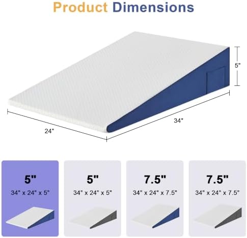 Yojoker 34" Extra-Long Wedge Pillow, Bed Incline Cushion - Image 2