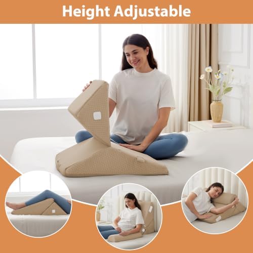 BIEEZZK Wedge Pillow Set for After Surgery, Wedge Pillow for Acid Reflux - Image 5