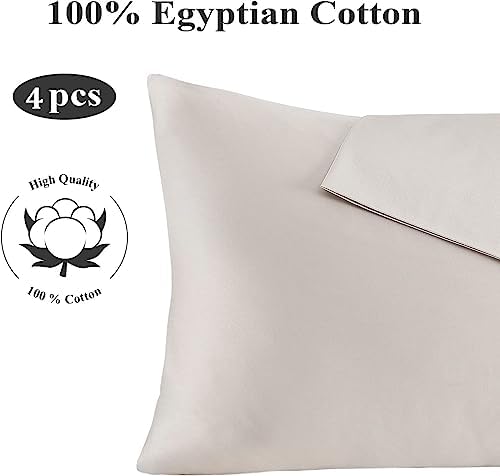 100% Egyptian Cotton Queen Size Pillow Protectors - Image 7