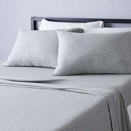 Amazon Basics 4 Piece Breathable 100% Cotton Jersey Knit Bed Sheet Set by AmazonBasics