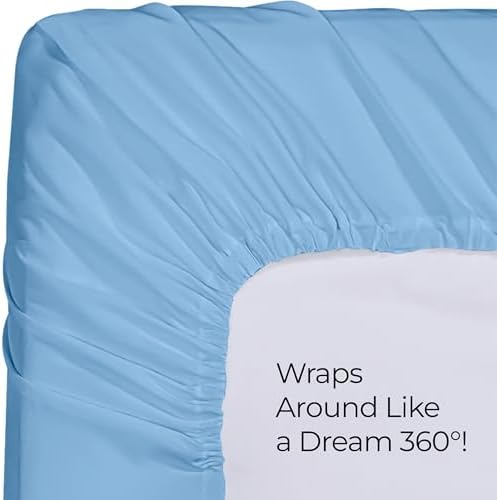 Queen Fitted Sheet, Ultra Soft Fits Up to 15 Inch Deep Pocket, Dutch Blue - Image 5