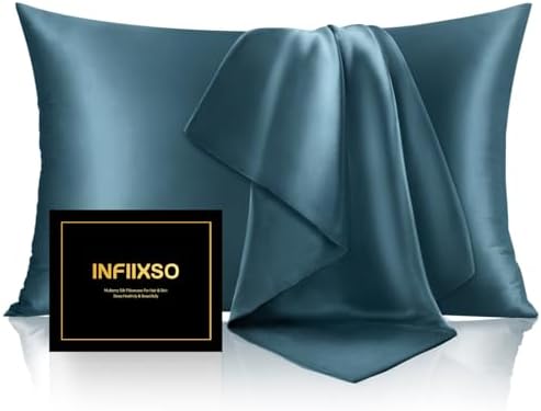 INFIIXSO Mulberry Silk Pillow Cases Queen Size by INFIIXSO