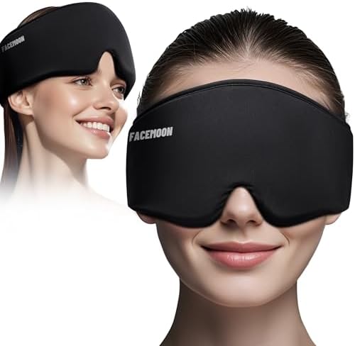 Cooling Gel Eye Mask for Puffy Eyes, Reusable Cold Compress, Soft Gel Fit by FACEMOON