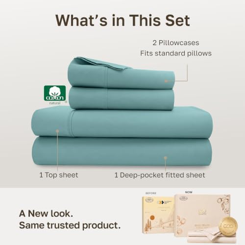 California Design Den Soft 100% Cotton Sateen Full Size Sheet Sets - Image 3