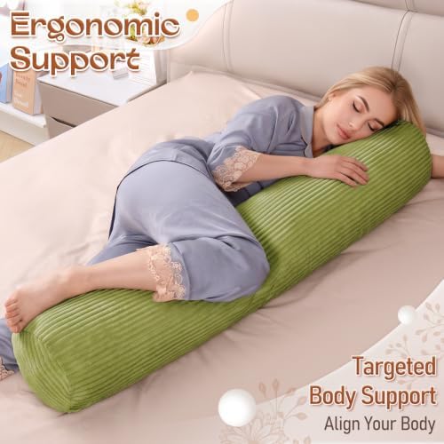 1 MIDDLE ONE Body Pillow, Memory Foam Round Body Pillows - Image 3