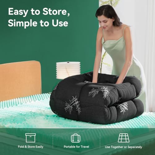 Twin 4-Inch 2-in-1 Cooling Memory Foam Mattress Topper - Image 5