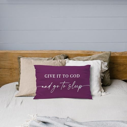Knibeo Give It to God and Go to Sleep, Decorative Pillows Cover - Image 2