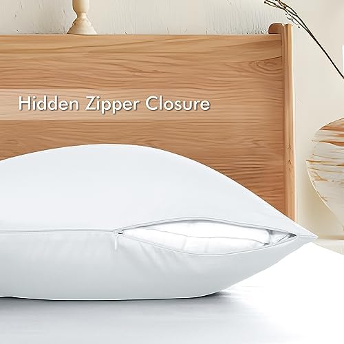 Bamboo Viscose Zipper Pillow Cases Standard Size Set of 2 - Image 6