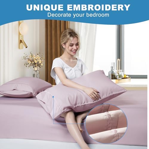 Cooling Pillow Cases Set of 2, King Size Cool Pillowcases - Image 3
