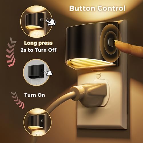 L LOHAS LED Night Lights Plug into Wall, 8 Colored Kids Night Light, 2 Pack - Image 3